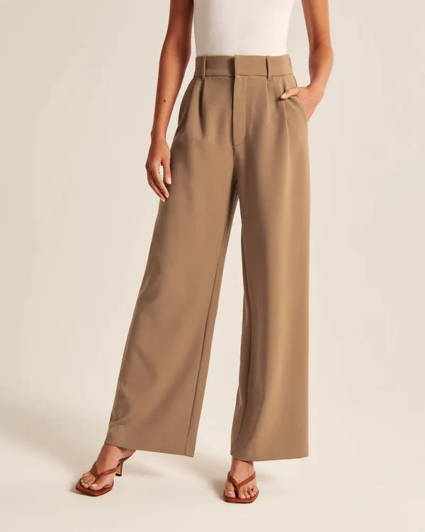 Light Wide-Leg Modern Tailored Pants