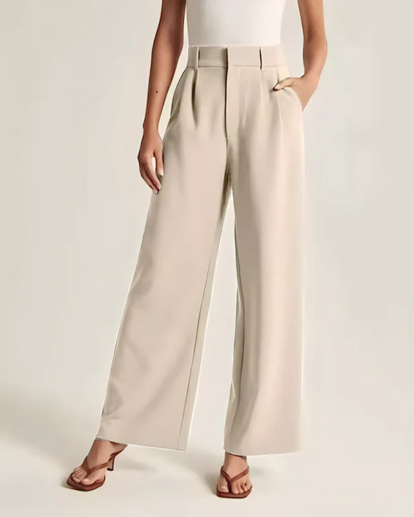 Light Wide-Leg Modern Tailored Pants