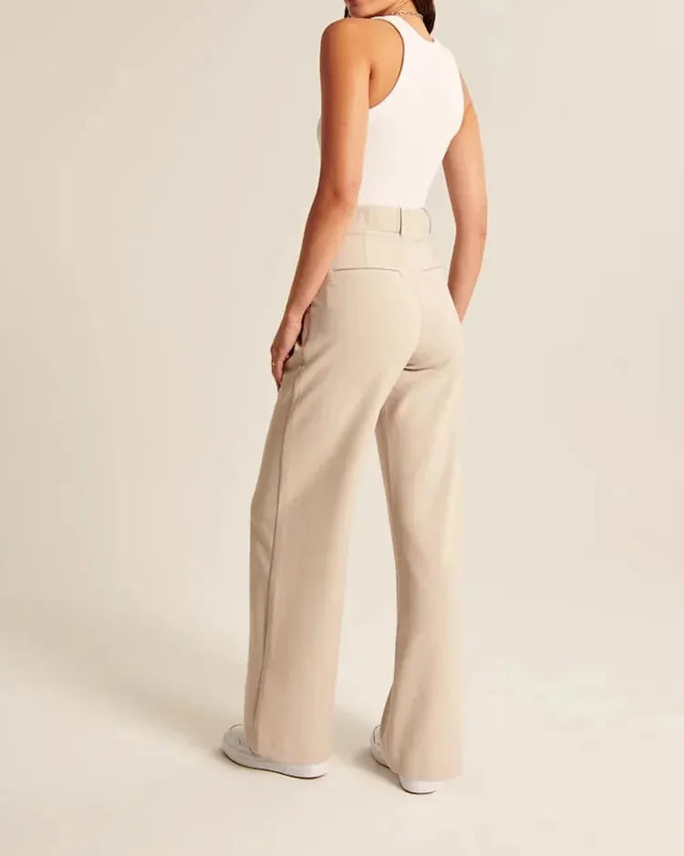 Light Wide-Leg Modern Tailored Pants